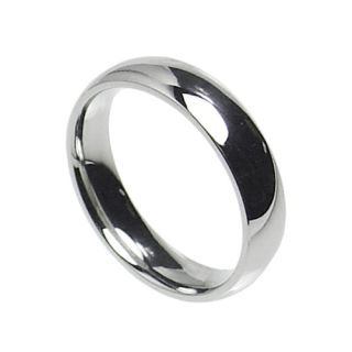 Stainless Steel Comfort Fit Plain Wedding Band Ring