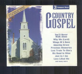 Country Gospel 3 CD Box Set 36 Songs Charlie Louvin Jordanaires Wanda