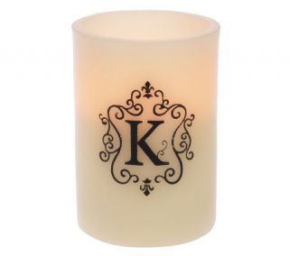 Scented Flameless Monogram Candle with Timer —