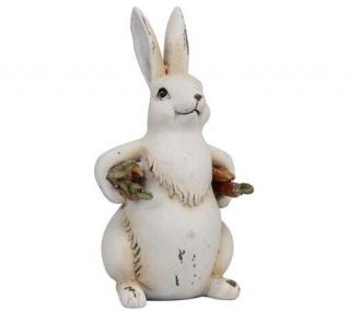 11 Ceramic Bunny with Carrots by Valerie —
