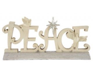 PEACE Accented Resin Greeting Sign by Valerie —