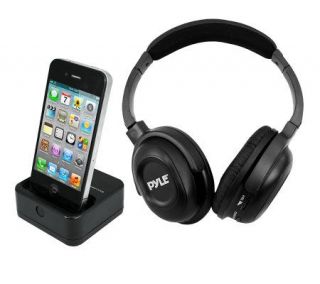 Pyle Wireless Headphones with iPhone/iPod DockTransmitter —