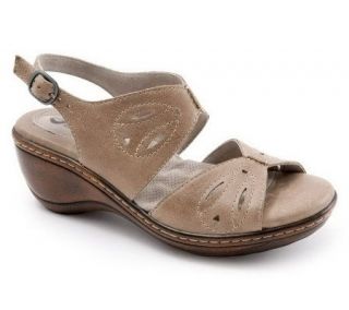 Soft Walk Antiqued Leather Sandal —