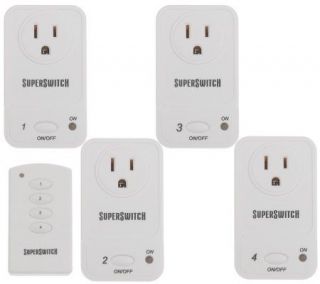 Set of 4 Indoor Wall Outlets w/ Wireless Master Remote Control