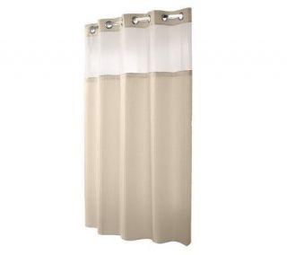 Hookless Double H Fabric Shower Curtain w/Liner Longer Length 