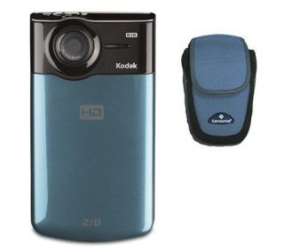 Kodak EasyShare Zi8 Aqua Pocket Video Camera, Case & $55 Offer