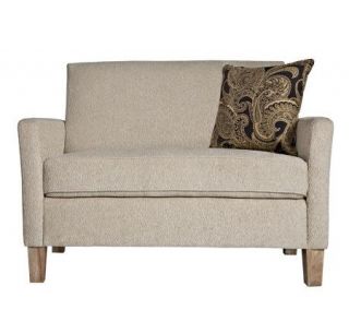 angeloHOME Sutton Cream Chenille Love Seat —