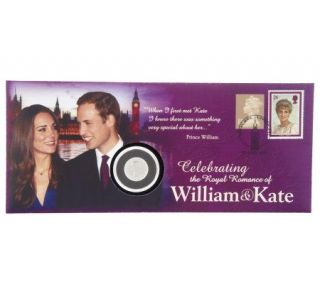 RoyalEngagement Commemorative Cover w/British Sixpence & Lady Diana 