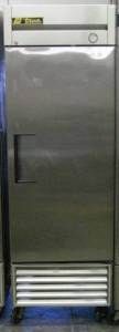 True 1 Door Commercial Freezer Stainless Steel on Casters