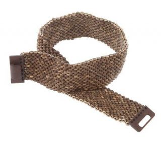 SPIN by Mitchell Gross Bonanza Beaded Stretch Belt —