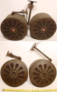 Old Vintage Western Electric Can Commercial Stereo Speakers