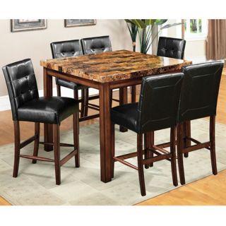 rockford faux marble top counter height dinette set