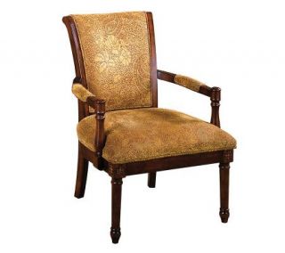 Stockton Antiqued Oak Finish Accent Chair —