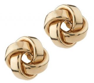 EternaGold Bold Polished Love Knot Stud Earrings 14K Gold —