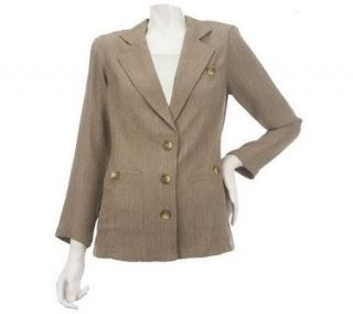 Linea by Louis DellOlio Herringbone Jacket with Pocket Detail