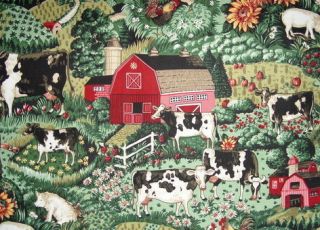  Country Kitchen Cow Chicken Rooster Farm Sunflower Apple curtain