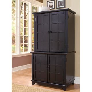   Decor Furniture Office Home Styles Black Compact Desk Hutch Hardwood