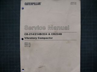 Cat Caterpillar CB 214B 224B Compactors Service Manual
