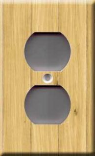  Single Outlet Plate Cover Wood Panel
