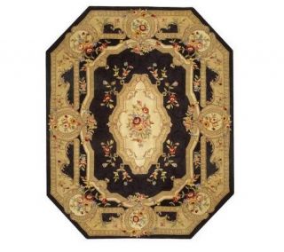 Royal Palace Beveled Edge Savonnerie 9x12 Handmade Wool Rug