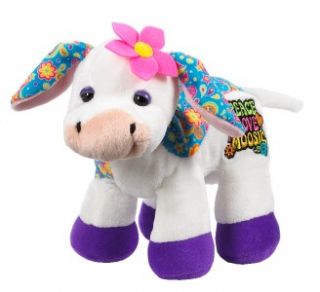 Cow Peace Love Moosic Ganz Webkinz Rockerz 8 5 Plush Stuffed Animal