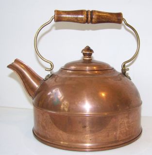Revere Ware Copper Kettle Marked Rome NY Used Rustic