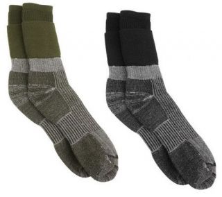 CuffSox 2 pair MoistureControl Boot Socks w/ Built In Cuff —