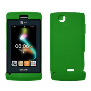 For Sharp FX Silicone Skin Case Cover Neon Green