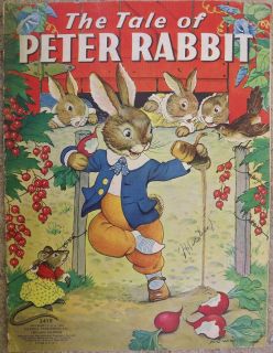 The Tale of Peter Rabbit 1938 Linen Childrens Book Illustrated 1938