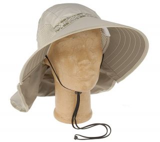 UPF 50 Adventure Hat with Neck Veil and Coolmax Sweatband —