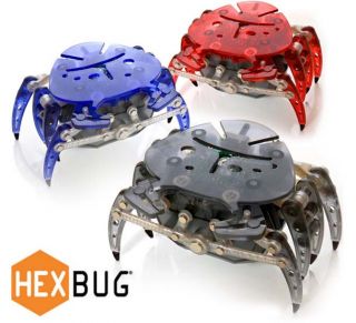 Red Hexbug Crab Hex Bug Micro Robot Light Sound Sensor Robotic Insect