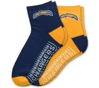NFL San Diego Chargers Mens Slipper Socks   Pack of 2   A194065