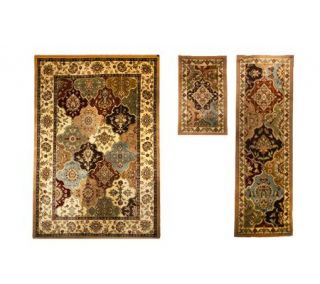 HomeReflections Set of 3 Persian Panel Power Loomed Rugs —