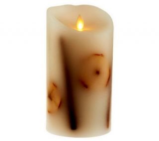 Luminara 7 Embossed FlamelessCandle with Timer —