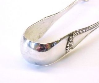 Cowell Hubbard Co Vintage Sterling Silver Claw Design Sugar Cube Tongs