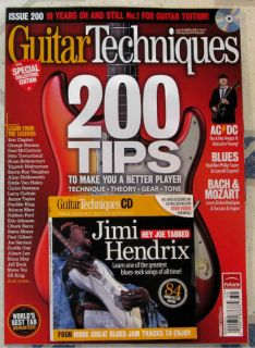 Guitar Techniques CD February 2012 Issue 200 Jimi Hendrix Hey Joe 200