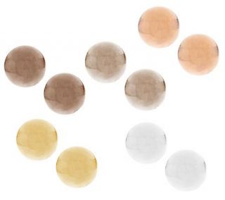 Set of 5 Colors of Sterling 8mm Stud Earrings Gift Boxed —