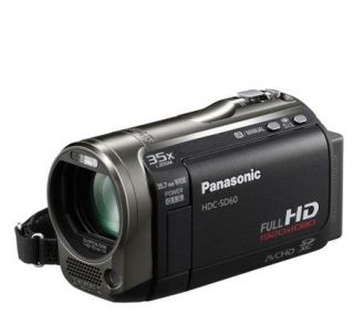 Panasonic HDC SD60K SD Card Full HD Camcorder Black —