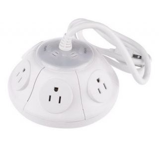 ez Space UFO 6 Outlet Power Source with Built in Surge Protector