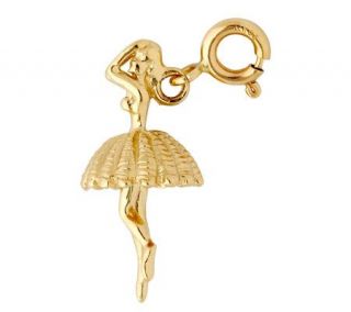 14K Yellow Gold Ballerina Charm —