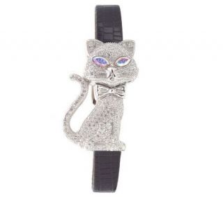 Gossip Pave Crystal Cat Design Covered Watch Face —