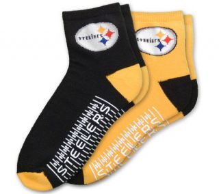 NFL Pittsburgh Steelers Mens Slipper Socks  Pack of 2 —