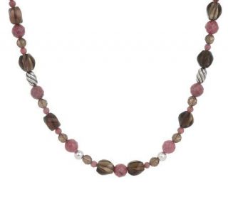 Carolyn Pollack Sterling Morning Glory Bead Necklace —