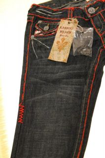 NWT Womens Laguna Beach Jeans  Corona Del Mar  Red Stitch Size 26