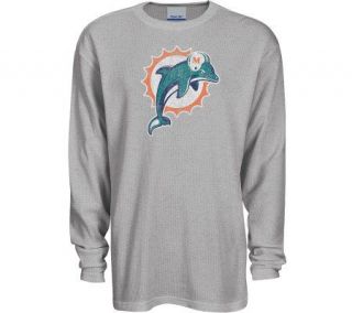 NFL Miami Dolphins Mens Faded Logo Long Sleeved Thermal Shirt