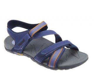 Vionic by Orthaheel Muir Leather Back Strap Adj. Sandals —