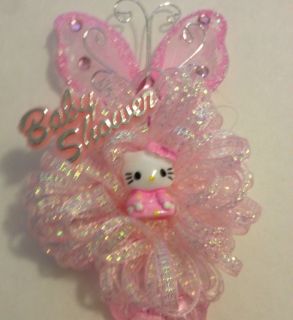 12 Hello Kitty Corsages with Pins Great Baby Shower Favors