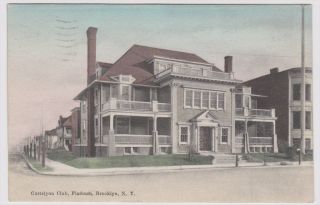 Flatbush Brooklyn New York Cortelyou Club 1909 Postcard