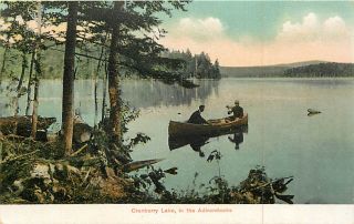 NY Adirondack Mountains Cranberry Lake Boat R31009