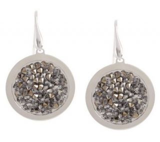 Arte dArgento Sterling Crystal Round Dangle Earrings —